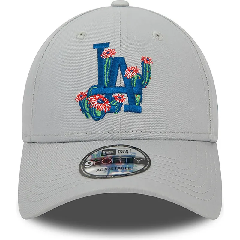 lippikset-kaareva-harmaa-saadettava-nauha-9forty-flower-icon-los-angeles-dodgers-mlb-new-era