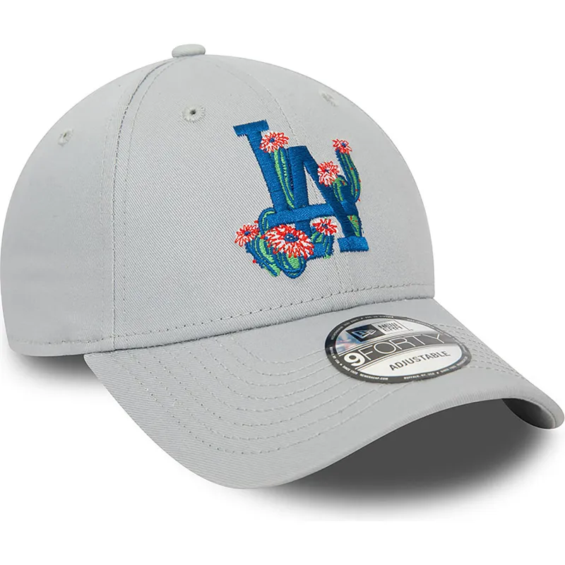 lippikset-kaareva-harmaa-saadettava-nauha-9forty-flower-icon-los-angeles-dodgers-mlb-new-era