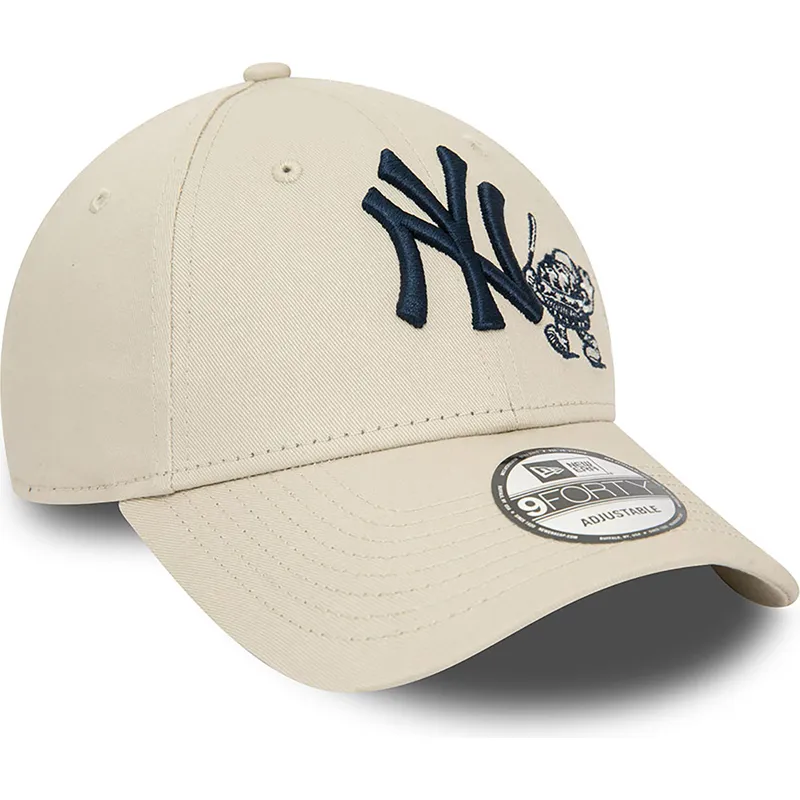 lippikset-kaareva-beige-saadettava-nauha-9forty-food-character-new-york-yankees-mlb-new-era