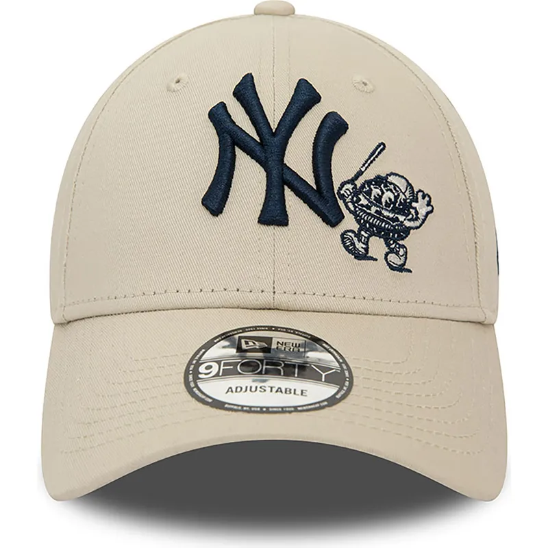 lippikset-kaareva-beige-saadettava-nauha-9forty-food-character-new-york-yankees-mlb-new-era