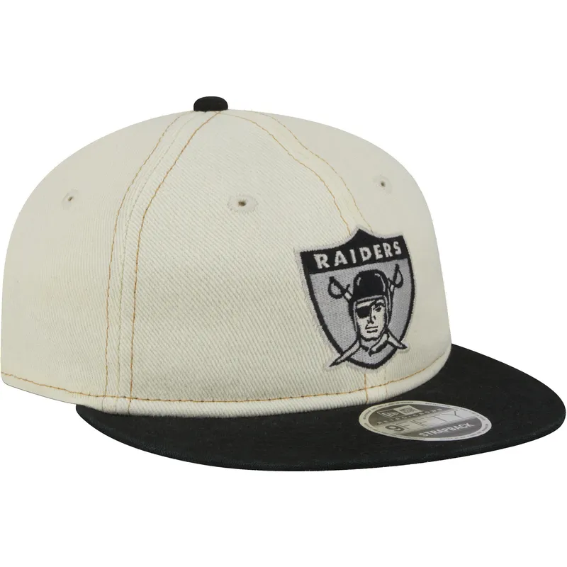 lippikset-littea-beige-saadettava-nauha-9fifty-retro-crown-denim-oakland-raiders-nfl-new-era
