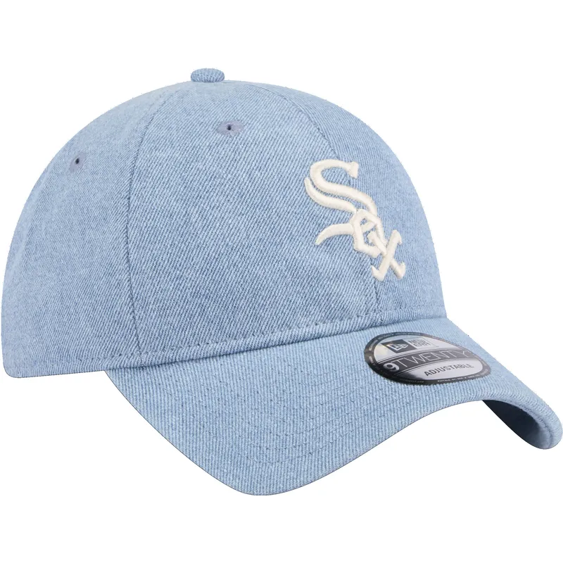 lippikset-kaareva-sininen-saadettava-nauha-9twenty-washed-denim-chicago-white-sox-mlb-new-era