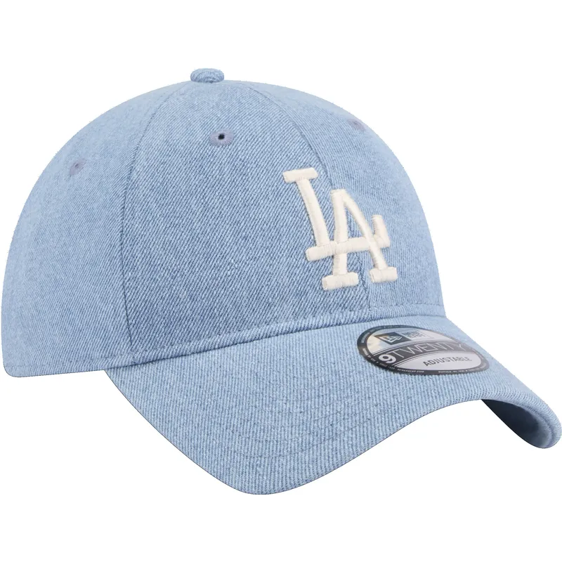 lippikset-kaareva-sininen-saadettava-nauha-9twenty-washed-denim-los-angeles-dodgers-mlb-new-era