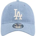 lippikset-kaareva-sininen-saadettava-nauha-9twenty-washed-denim-los-angeles-dodgers-mlb-new-era