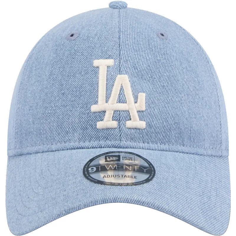 lippikset-kaareva-sininen-saadettava-nauha-9twenty-washed-denim-los-angeles-dodgers-mlb-new-era