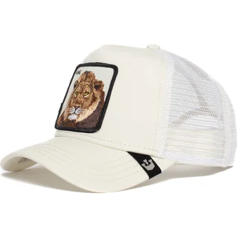 lippikset-kaareva-rekka-valkoinen-snapback-the-king-lion-the-farm-goorin-bros