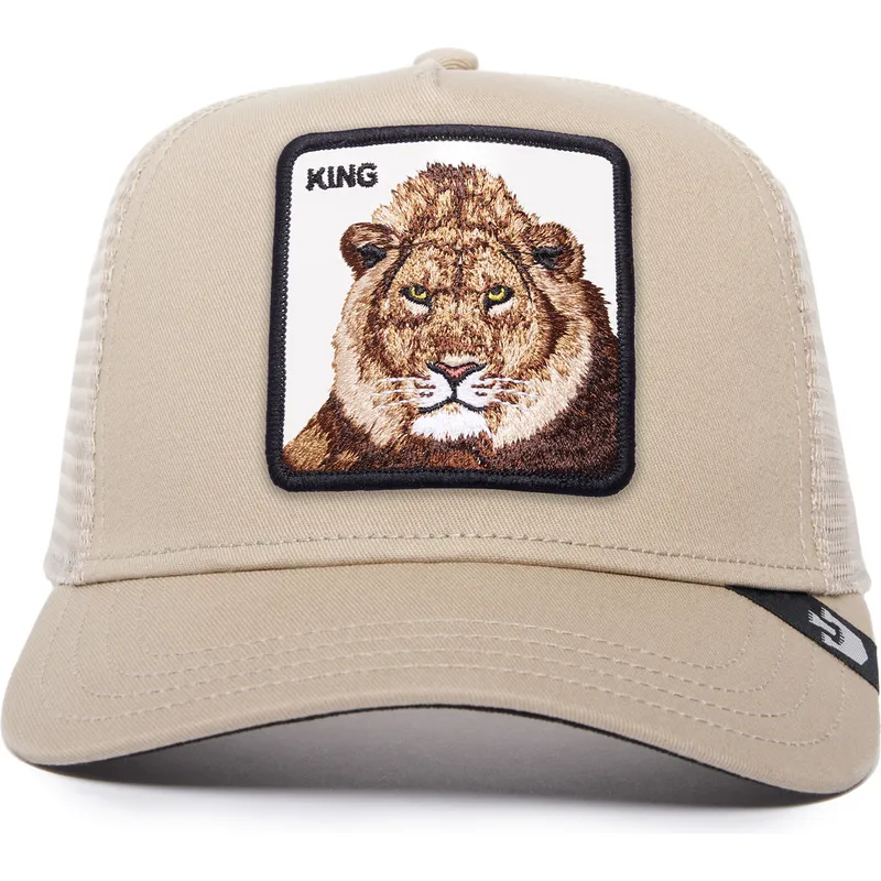 lippikset-kaareva-rekka-beige-snapback-the-king-lion-the-farm-goorin-bros
