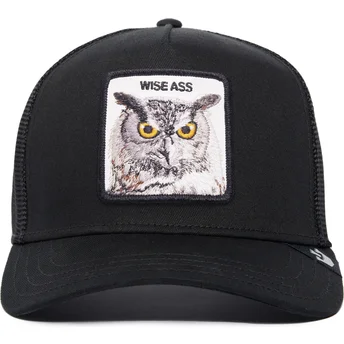 lippikset-kaareva-rekka-musta-snapback-wise-ass-owl-the-farm-premium-the-farm-goorin-bros