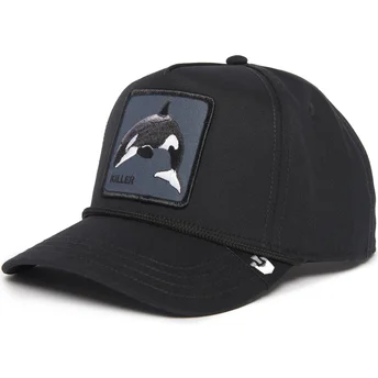 lippikset-kaareva-musta-snapback-killer-whale-100-the-farm-all-over-canvas-the-farm-goorin-bros