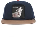 lippikset-littea-laivastonsininen-snapback-marron-lone-wolf-one-pack-the-farm-flats-the-farm-goorin-bros