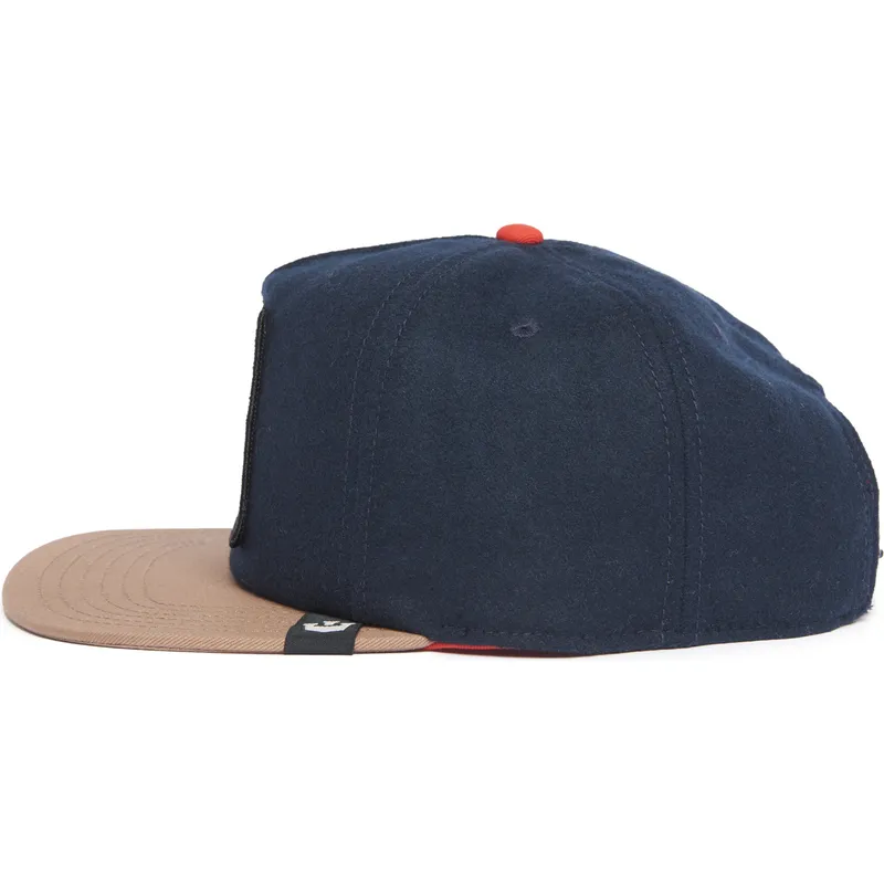 lippikset-littea-laivastonsininen-snapback-marron-lone-wolf-one-pack-the-farm-flats-the-farm-goorin-bros