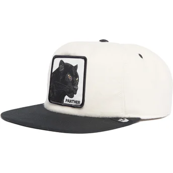 Lippikset litteä valkoinen snapback Black Panther Stealth Explorer The Farm Flats The Farm Goorin Bros.