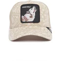 lippikset-kaareva-rekka-beige-snapback-lone-wolf-sign-o-the-times-the-farm-paisley-the-farm-goorin-bros