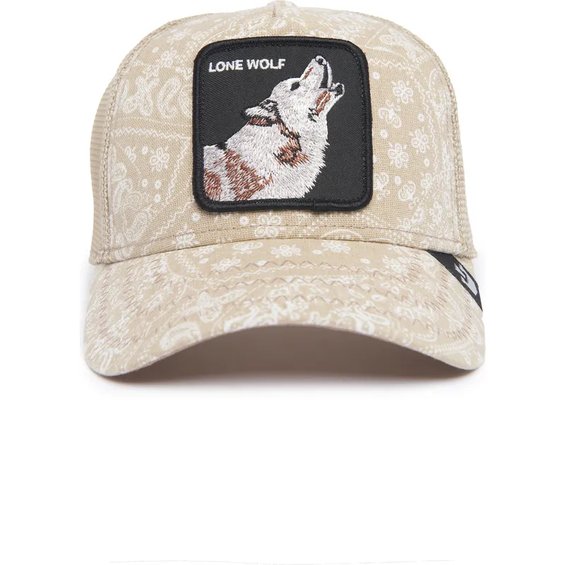 lippikset-kaareva-rekka-beige-snapback-lone-wolf-sign-o-the-times-the-farm-paisley-the-farm-goorin-bros