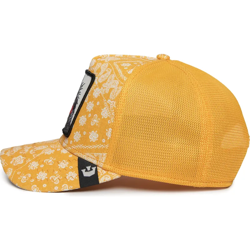 lippikset-kaareva-rekka-keltainen-snapback-punk-spray-paint-arch-the-farm-paisley-the-farm-goorin-bros