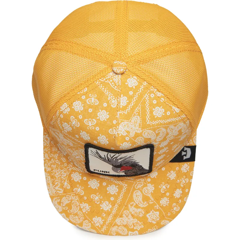 lippikset-kaareva-rekka-keltainen-snapback-punk-spray-paint-arch-the-farm-paisley-the-farm-goorin-bros