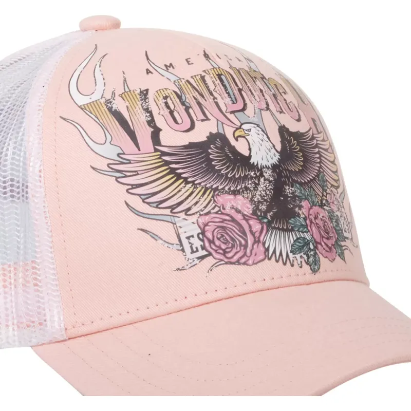 lippikset-kaareva-rekka-vaaleanpunainen-snapback-eagle-rp-von-dutch