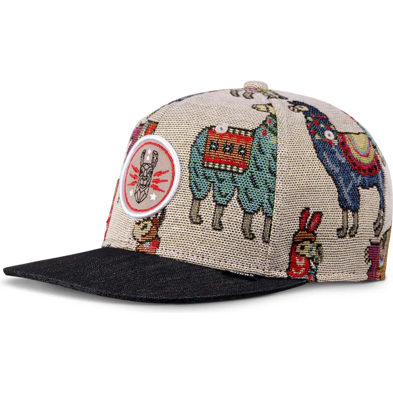 lippikset-kaareva-beige-snapback-lama-linen-djinns