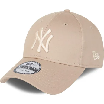 Cap kaareva beige adjustable strap 9FORTY League Essential New York Yankees MLB New Era