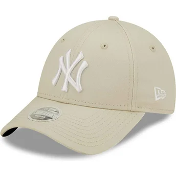 Cap kaareva beige adjustable strap 9FORTY League Essential New York Yankees MLB New Era