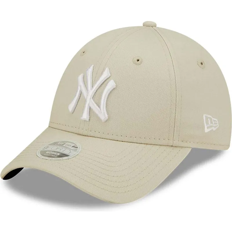 cap-kaareva-beige-adjustable-strap-9forty-league-essential-new-york-yankees-mlb-new-era