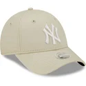 cap-kaareva-beige-adjustable-strap-9forty-league-essential-new-york-yankees-mlb-new-era
