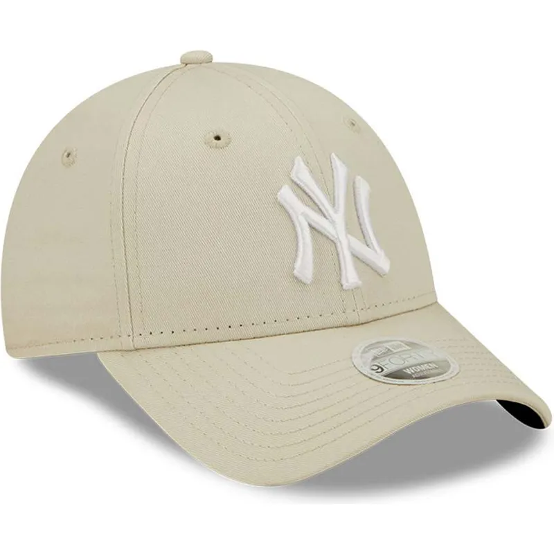 cap-kaareva-beige-adjustable-strap-9forty-league-essential-new-york-yankees-mlb-new-era