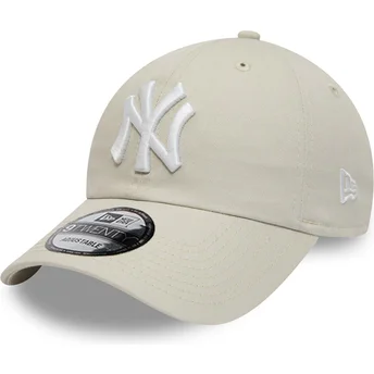Lippikset kaareva beige säädettävä nauha 9TWENTY League Essential New York Yankees MLB New Era