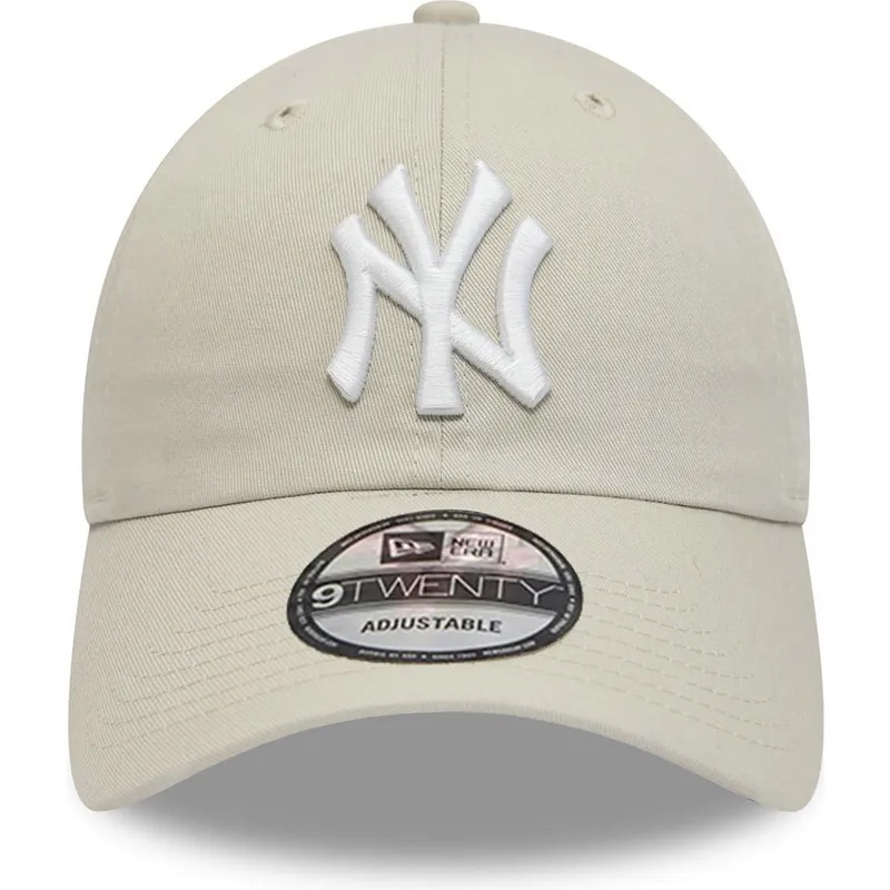 lippikset-kaareva-beige-saadettava-nauha-9twenty-league-essential-new-york-yankees-mlb-new-era