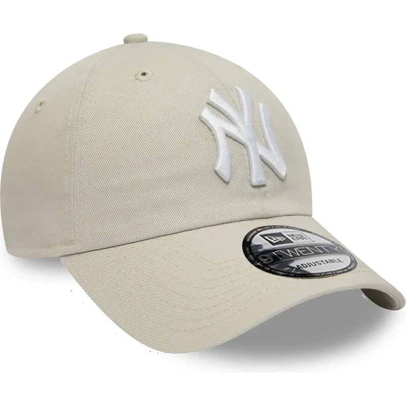 lippikset-kaareva-beige-saadettava-nauha-9twenty-league-essential-new-york-yankees-mlb-new-era