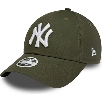 Cap kaareva green adjustable strap 9FORTY League Essential New York Yankees MLB New Era