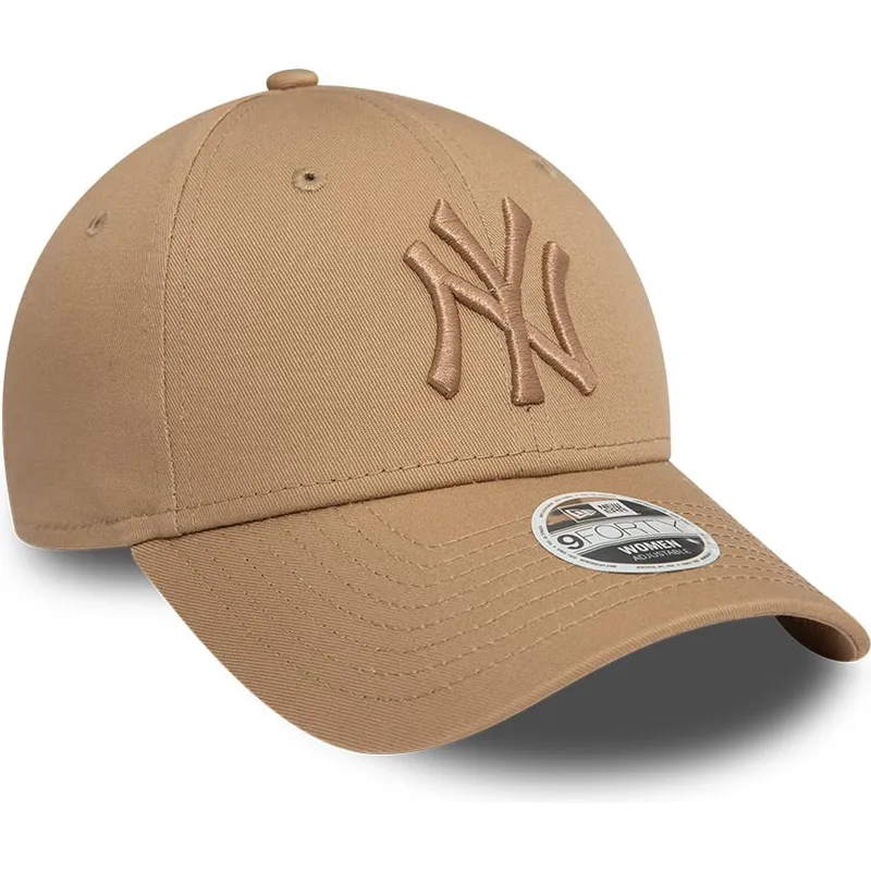 cap-kaareva-brown-adjustable-strap-claro-claro-9forty-league-essential-new-york-yankees-mlb-new-era cap-kaareva-brown-adjustable-strap-claro-claro-9forty-league-essential-new-york-yankees-mlb-new-era
