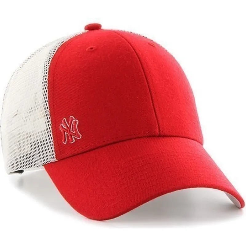 lippikset-kaareva-rekka-punainen-snapback-new-york-yankees-mlb-47-brand