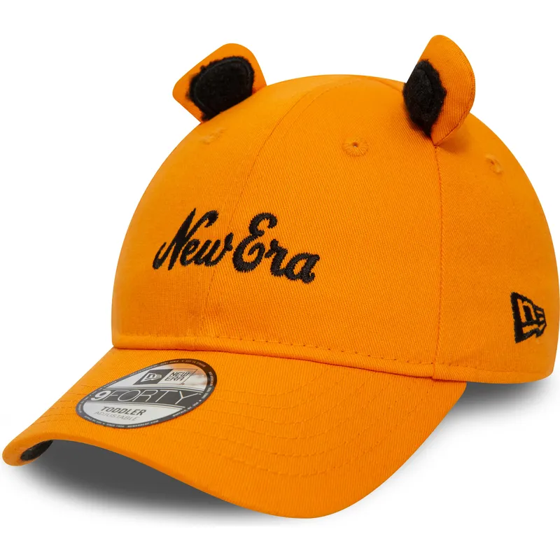lippikset-kaareva-oranssi-saadettava-nauha-lapsille-9forty-script-animal-new-era