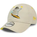 lippikset-kaareva-beige-saadettava-nauha-lapsille-9forty-character-pinguino-new-era