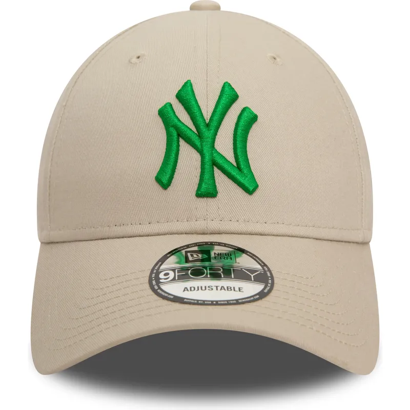 lippikset-kaareva-beige-saadettava-nauha-9forty-league-essential-new-york-yankees-mlb-new-era