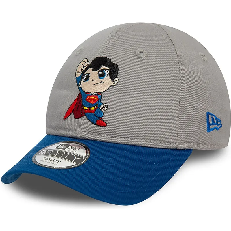 lippikset-kaareva-harmaa-saadettava-nauha-lapsille-9forty-superman-dc-comics-hero-new-era