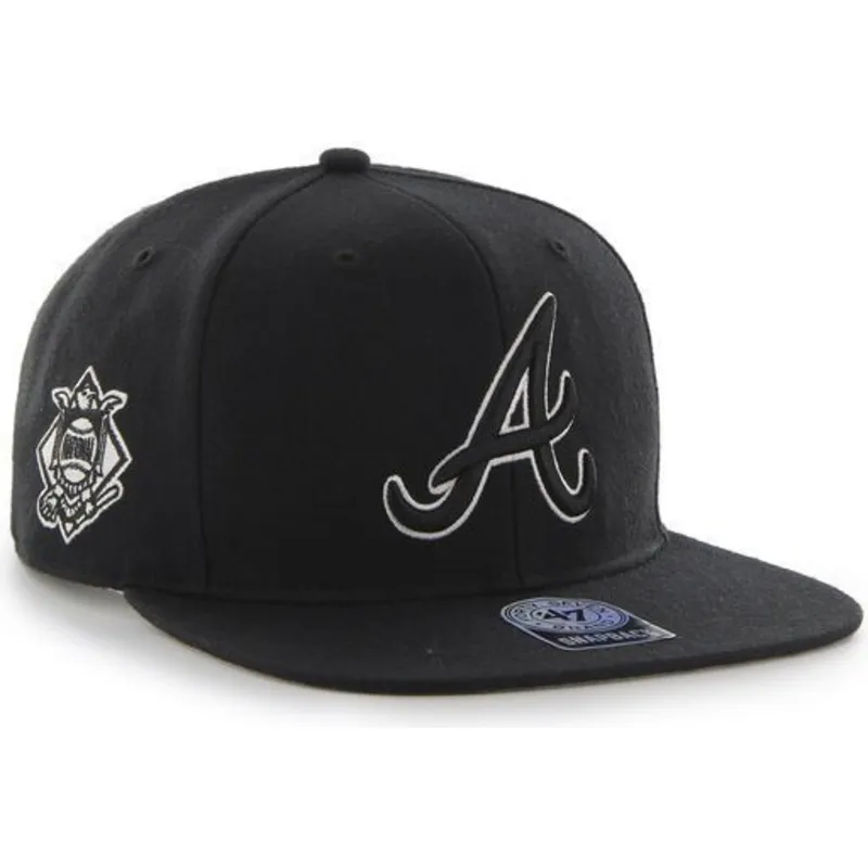lippikset-littea-musta-snapback-atlanta-braves-mlb-47-brand lippikset-littea-musta-snapback-atlanta-braves-mlb-47-brand
