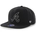 lippikset-littea-musta-snapback-atlanta-braves-mlb-47-brand