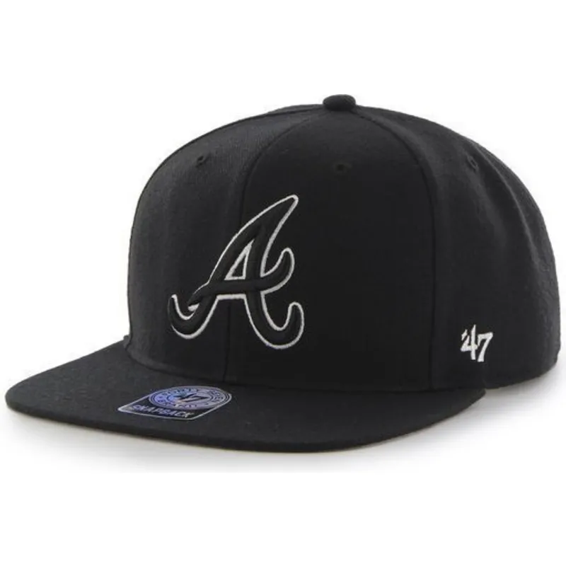 lippikset-littea-musta-snapback-atlanta-braves-mlb-47-brand lippikset-littea-musta-snapback-atlanta-braves-mlb-47-brand