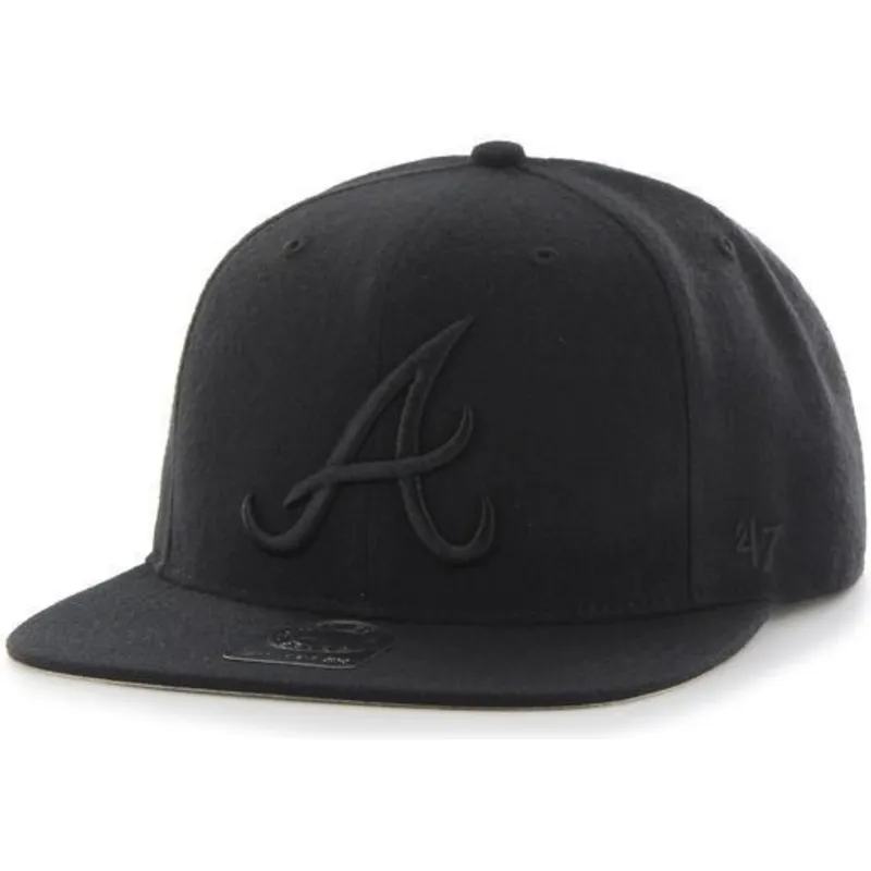 lippikset-littea-musta-snapback-atlanta-braves-mlb-47-brand