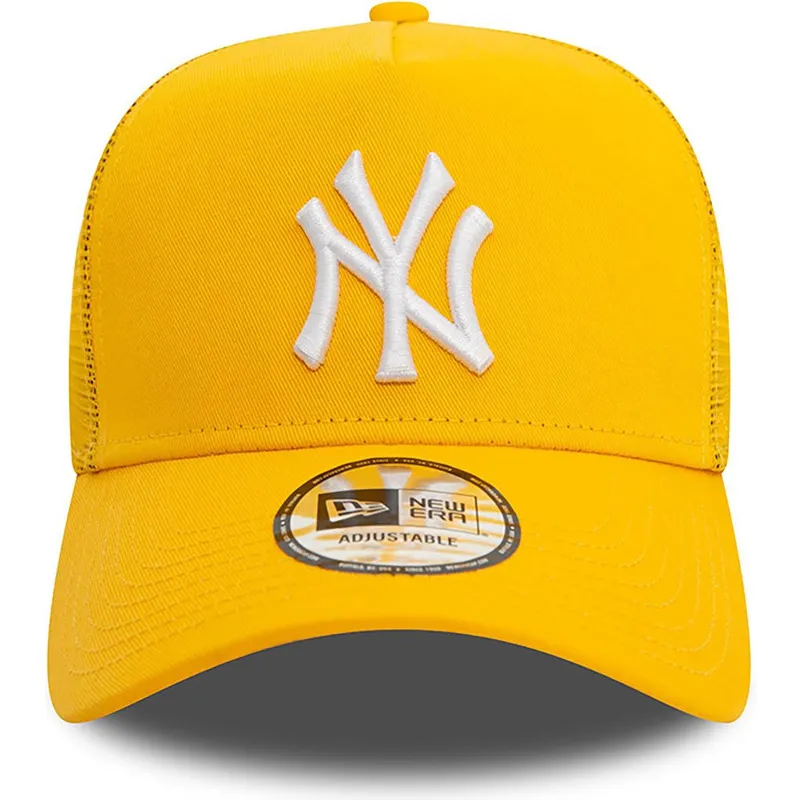 lippikset-kaareva-rekka-keltainen-snapback-a-frame-league-essential-new-york-yankees-mlb-new-era