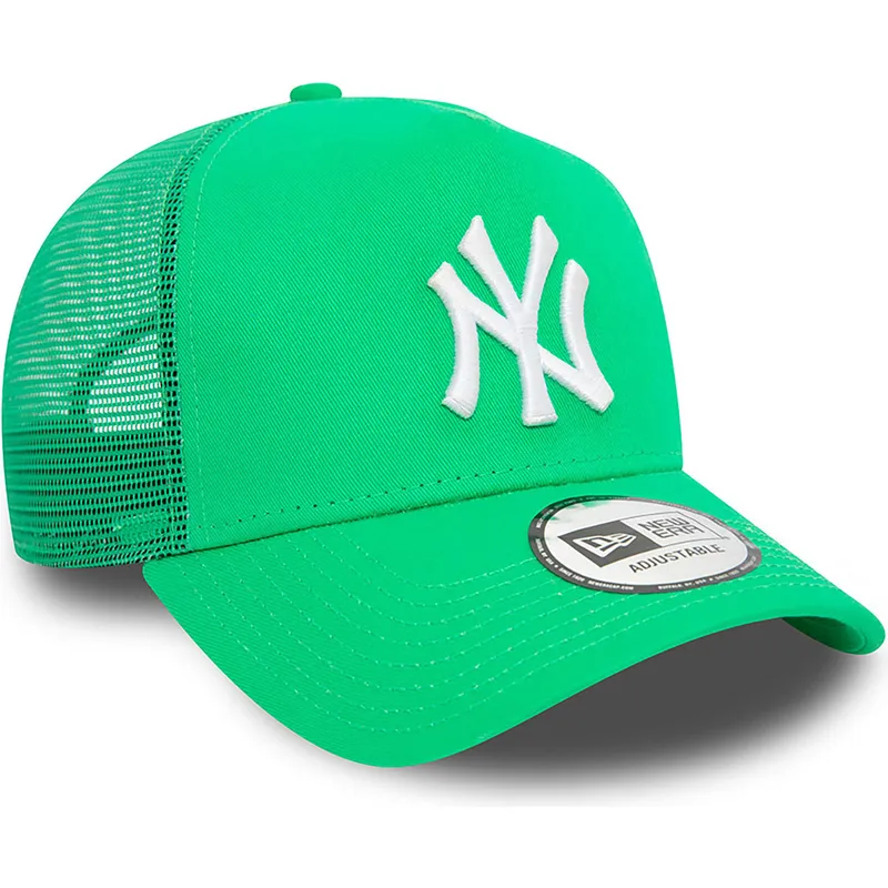 lippikset-kaareva-rekka-vihrea-snapback-a-frame-league-essential-new-york-yankees-mlb-new-era