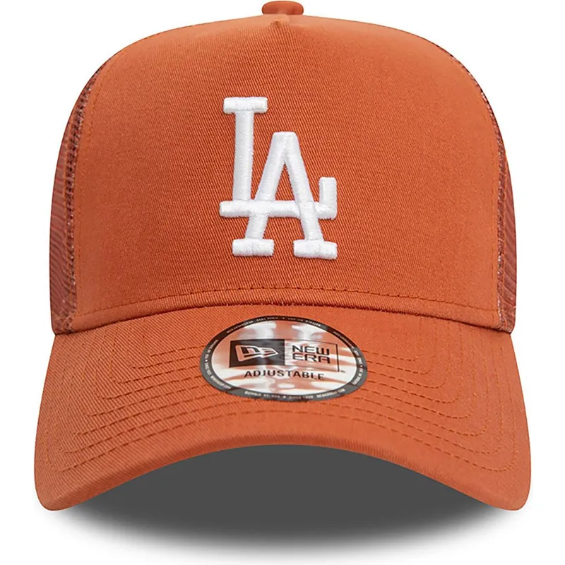 lippikset-kaareva-rekka-ruskea-snapback-a-frame-league-essential-los-angeles-dodgers-mlb-new-era