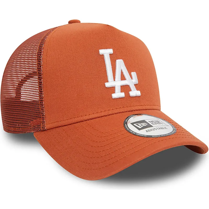 lippikset-kaareva-rekka-ruskea-snapback-a-frame-league-essential-los-angeles-dodgers-mlb-new-era