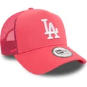 lippikset-kaareva-rekka-vaaleanpunainen-snapback-a-frame-league-essential-los-angeles-dodgers-mlb-new-era