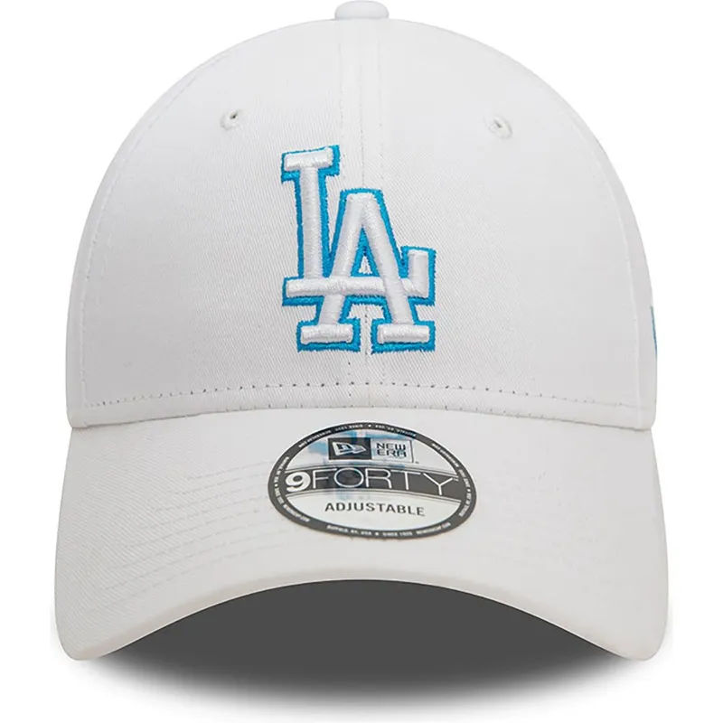 lippikset-kaareva-valkoinen-saadettava-nauha-9forty-team-outline-los-angeles-dodgers-mlb-new-era