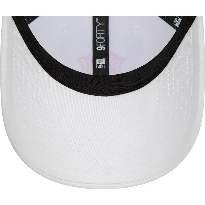 lippikset-kaareva-valkoinen-saadettava-nauha-rosa-9forty-team-outline-new-york-yankees-mlb-new-era