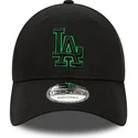 lippikset-kaareva-musta-saadettava-nauha-9forty-team-outline-los-angeles-dodgers-mlb-new-era