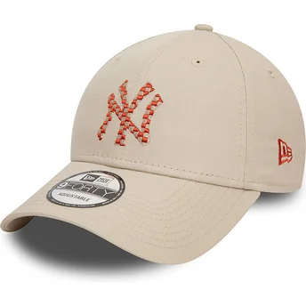 Cap kaareva beige adjustable strap 9FORTY Seasonal Infill New York Yankees MLB New Era